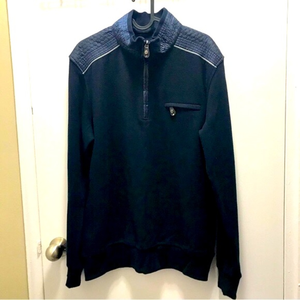 Arma navy blue half zip sweater size XL